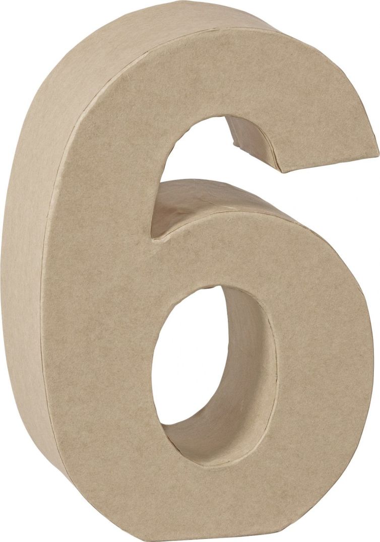 Número cartón «6» 17,5 cm