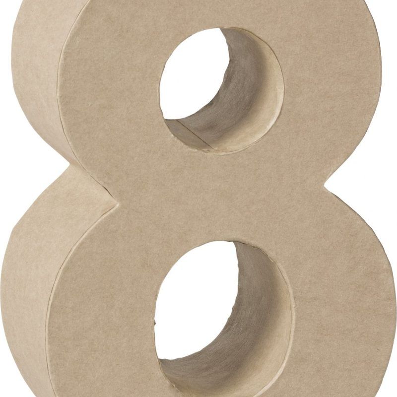 Número cartón "8" 17,5 cm