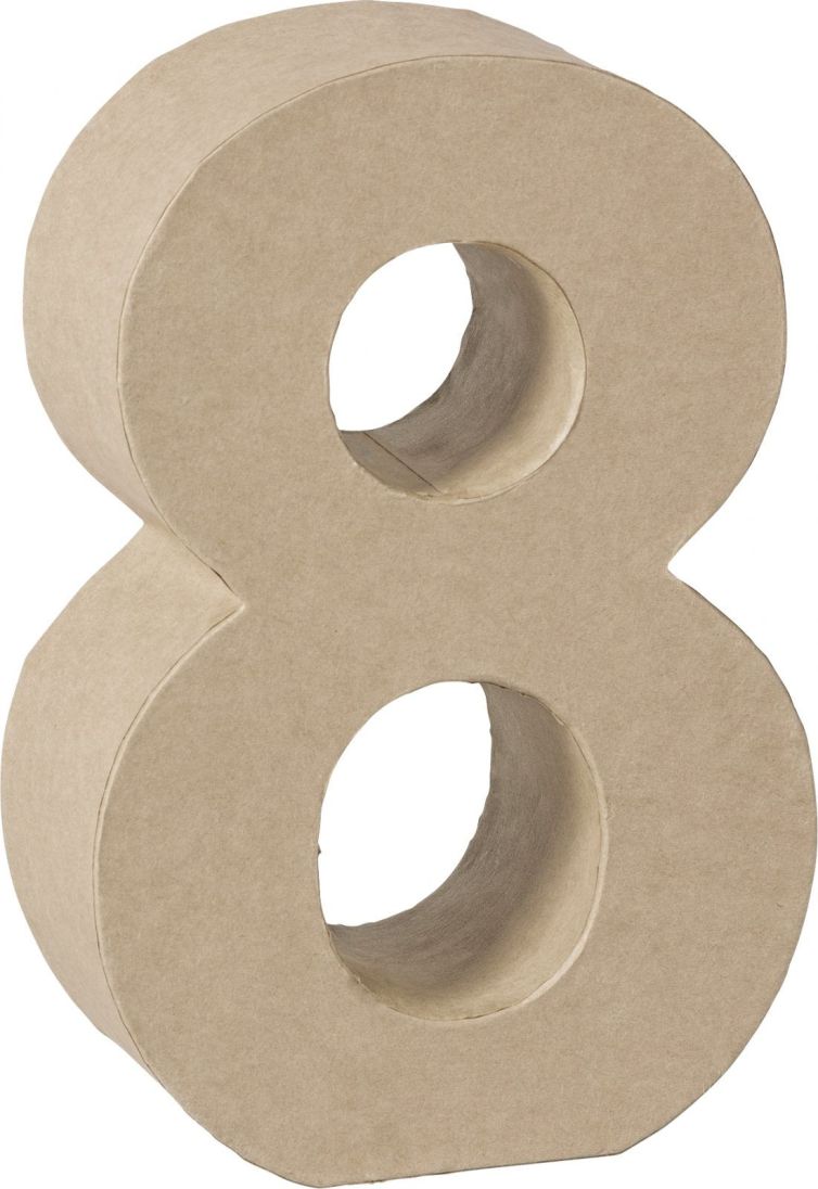 Número cartón «8» 17,5 cm