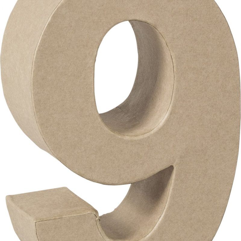 Número cartón "9" 17,5 cm