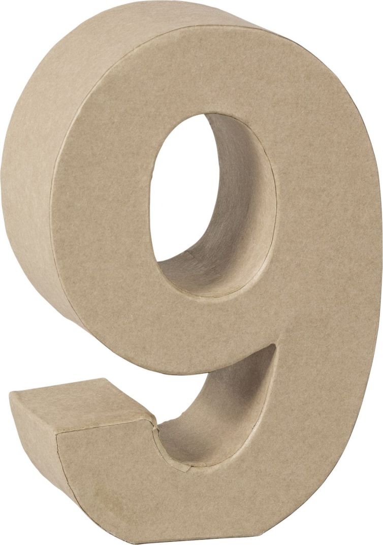 Número cartón «9» 17,5 cm