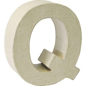 Letra cartón "Q" 17,5 cm