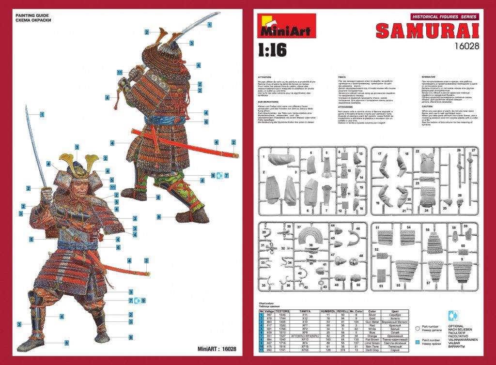 1:16 Serie Figuras Históricas – Samurai Art.-Nr. 16028