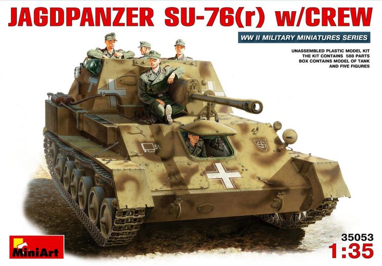 1:35 Jagdpanzer SU-76(r) con Tripulación Art.-Nr. 35053