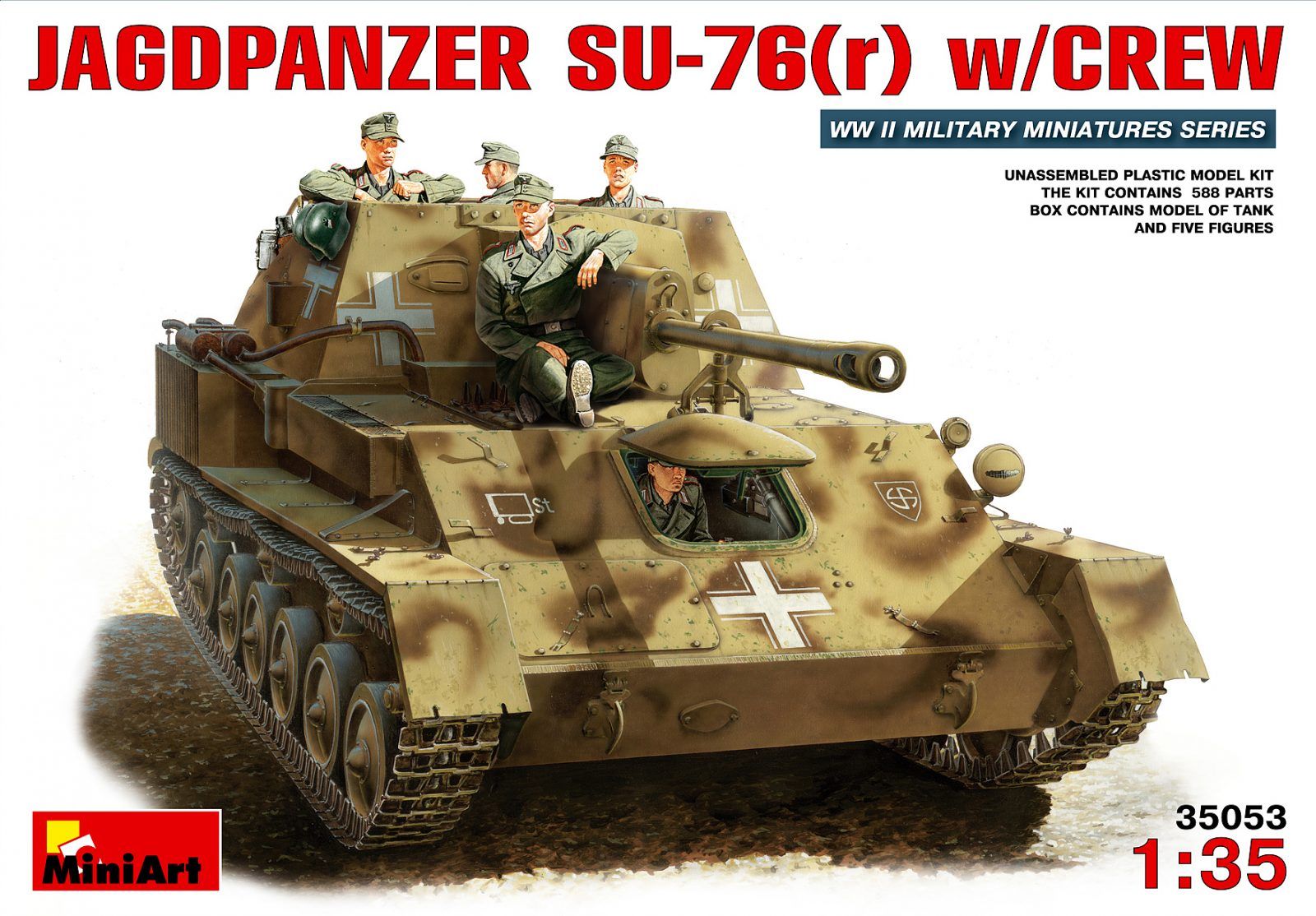 1:35 Jagdpanzer SU-76(r) con Tripulación Art.-Nr. 35053