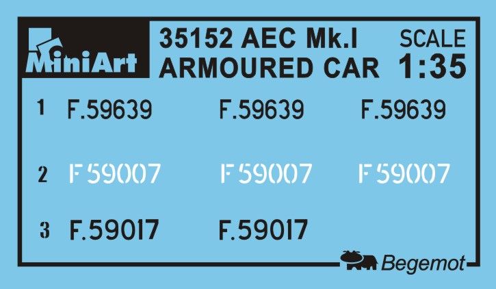 1:35 AEC Mk.1 Armoured Car Art.-Nr. 35152