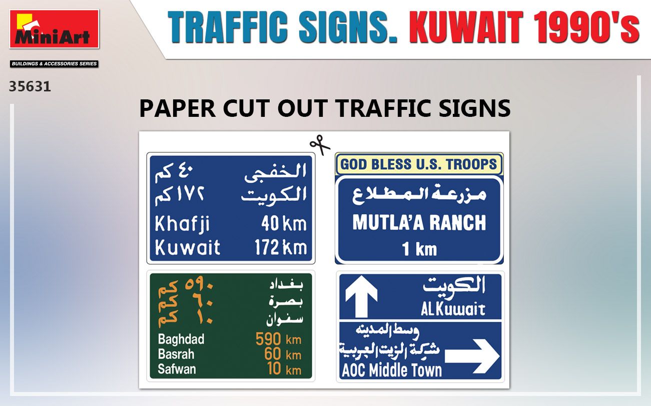 1:35 Señales de tráfico Kuwait 90 Art.-Nr. 35631