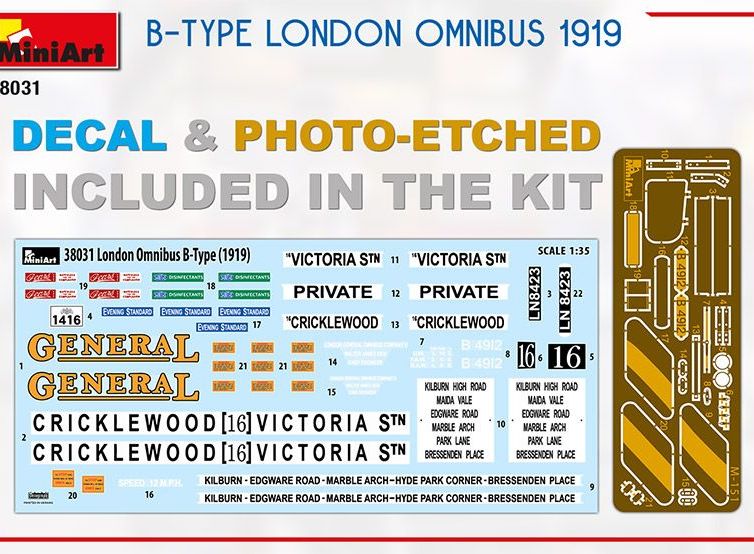 1:35 MiniArt B-Type London Omnibus 1919 Art.-Nr. 38031