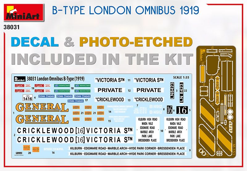 1:35 MiniArt B-Type London Omnibus 1919 Art.-Nr. 38031