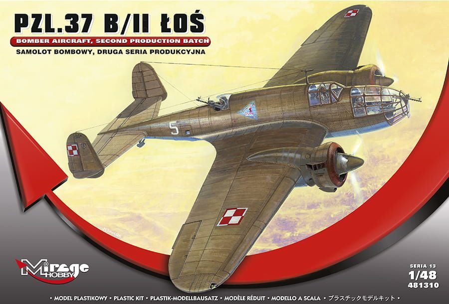 1:48 Bombardero PZL.37 B / II ŁOS Art.-Nr. 481310