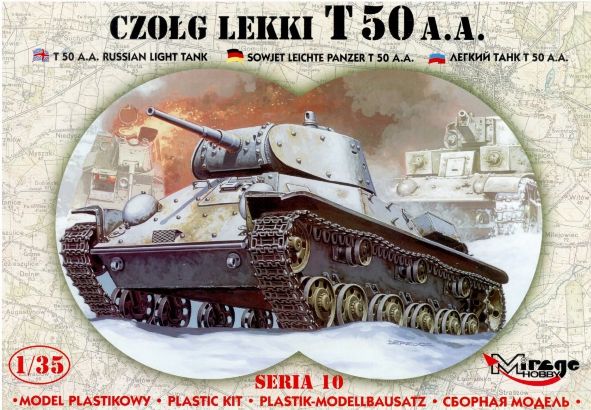 1:35 t 50 aa light tank art. nr. 35106