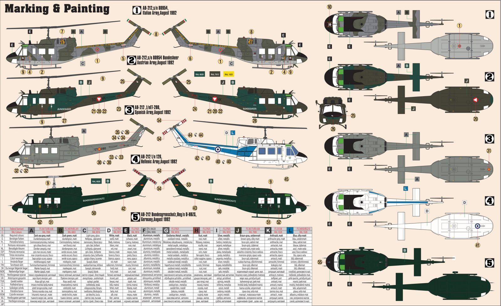 1:72 AB-212 European Forces Art.-Nr. D-54