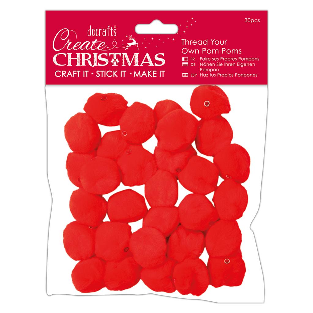 Pompones (30PCS) – Rojo Art.-Nr. PMA 105960