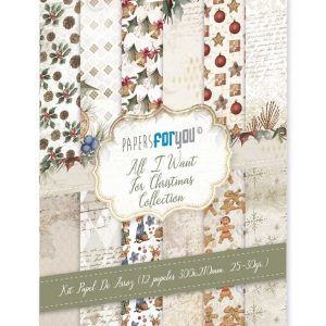Colección 12 Papeles Arroz A4 - All I Want for Christmas Art.-Nr. PFY-10864