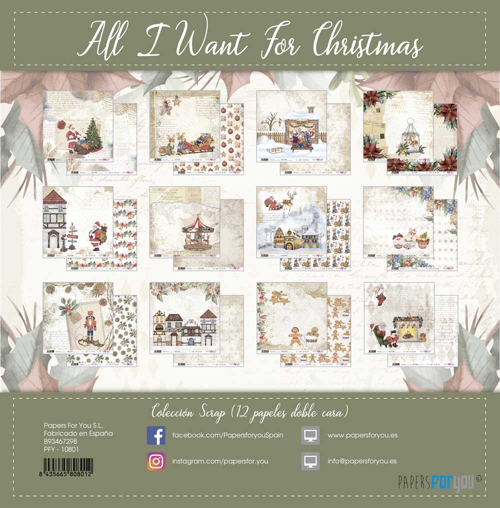 Colección Scrap All I Want For Christmas 30×30 Art.-Nr. PFY-10801