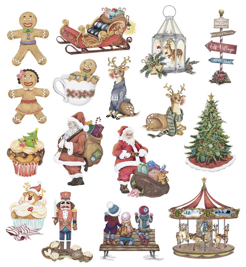 Die Cuts 16 pzs. – All I Want For Christmas Art.-Nr. PFY-10815
