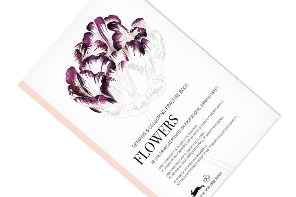 Drawing & Colouring Practise Book Flowers Art.-Nr. 8314