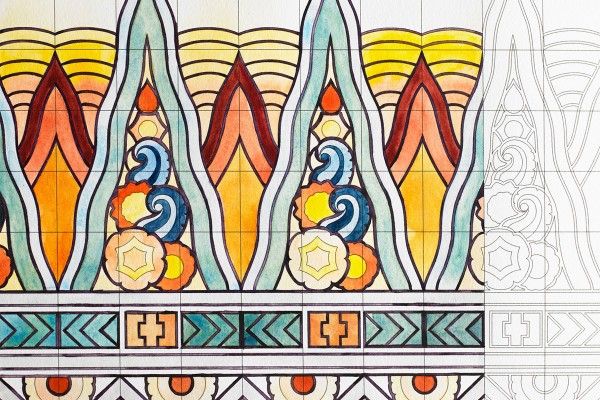 Colouring Cards Art Deco Tiles Art.-Nr. 6570