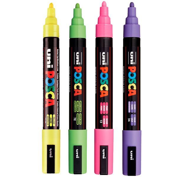 Estuche 4 Colores Brillantes Rotuladores Posca Art.-Nr. 182634854