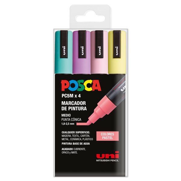 Estuche 4 Colores Pastel Rotuladores Posca Art.-Nr. 182634811