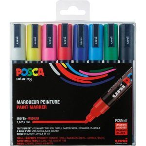 Estuche 8 Colores Básicos Rotuladores Posca Art.-Nr. PC5M/8C Básicos
