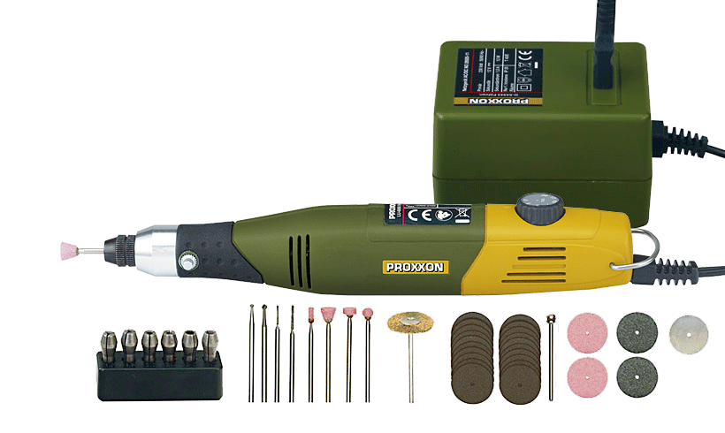 Maletín taladro + Accesorios de construcción y grabado de modelos con taladro / amoladora MICROMOT 60 / E