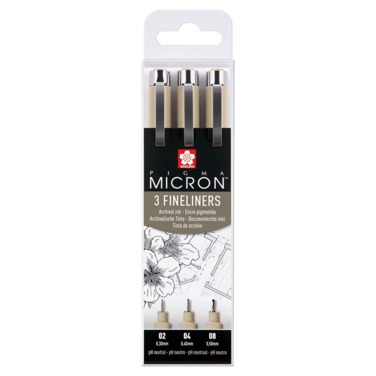Estuche Micron 3 Fineliners Sakura Art.-Nr. XSDK-3