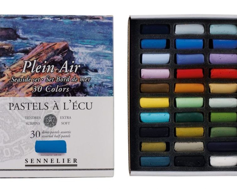 Caja 30 ½Pasteles «à l’écu» Set «Orilla del mar» Art.-Nr. 132283