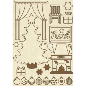 Silueta de madera tamańo A5 - Christmas Home Art.-Nr. KLSP043