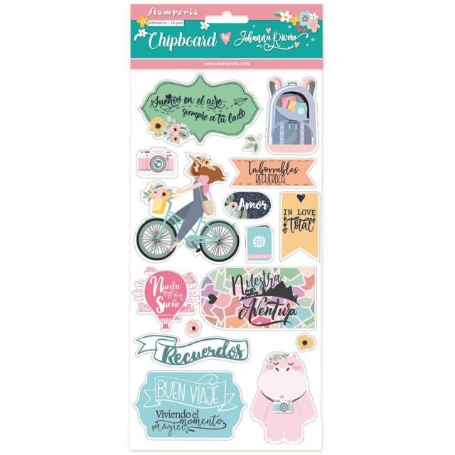 Chipboard cm. 15×30 – Aires de Libertad 16 pcs