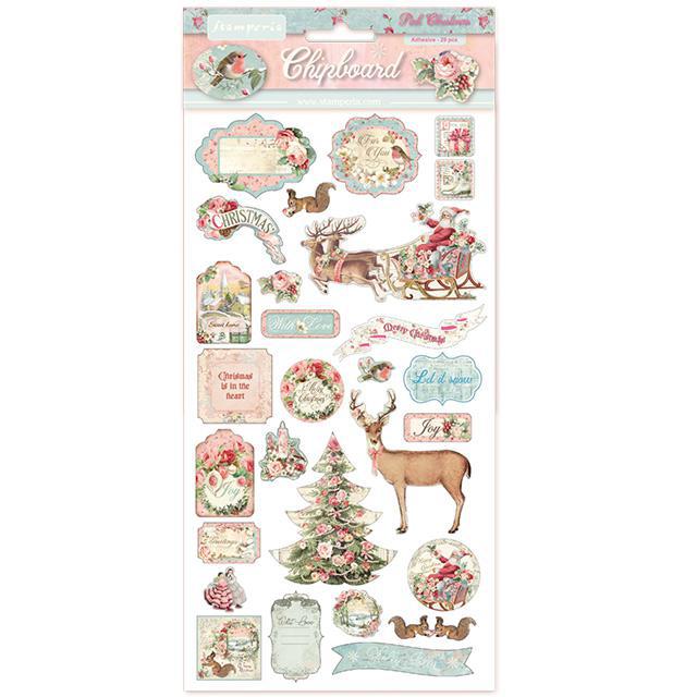 Chipboard cm. 15×30 – Pink Christmas
