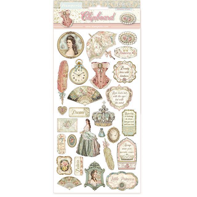 Chipboard cm. 15×30 – Princess