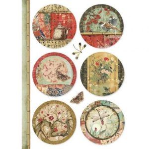 Papel de arroz A4 Esferas OrientalesArt.-Nr. DFSA4395
