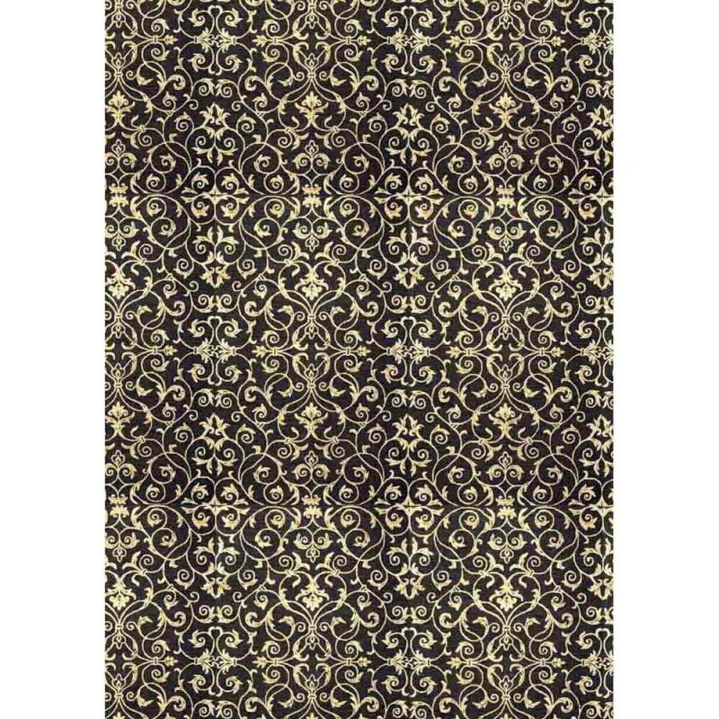 Papel de arroz A3 Arabesco con fondo negro