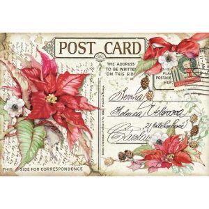 Papel de arroz cm. 48x33 Estrella de Navidad
