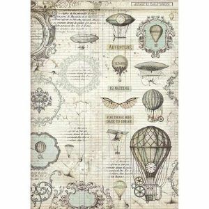Papel de arroz A3 Voyages Fantastiques globo