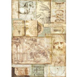 Papel de arroz A3 Leonardo trabajos
