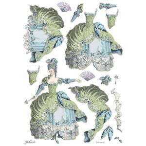Papel de arroz A3 Lady Green Art.-Nr. DFSA3073