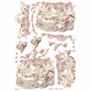 Papel de arroz A3 Lady Pink Art.-Nr. DFSA3074