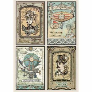 Papel de arroz A4 Voyages Fantastiques tarjetas Art.-Nr. DFSA4368