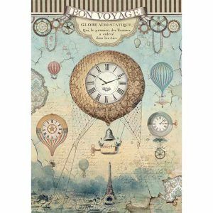 Papel de arroz A4 Voyages Fantastiques globo Art.-Nr. DFSA4370