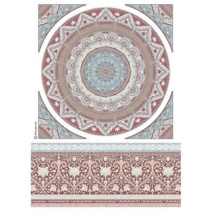 Papel de arroz A4 Encaje Mandala Art.-Nr. DFSA4463