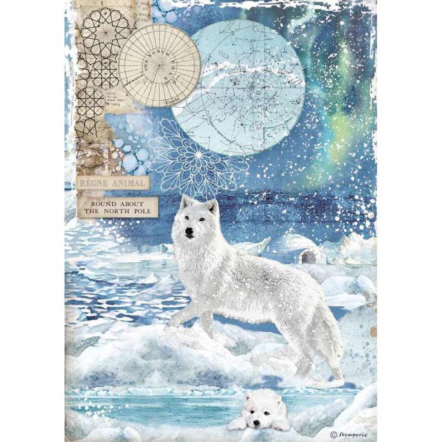 Papel de arroz A4 Lobo Art.-Nr. DFSA4480