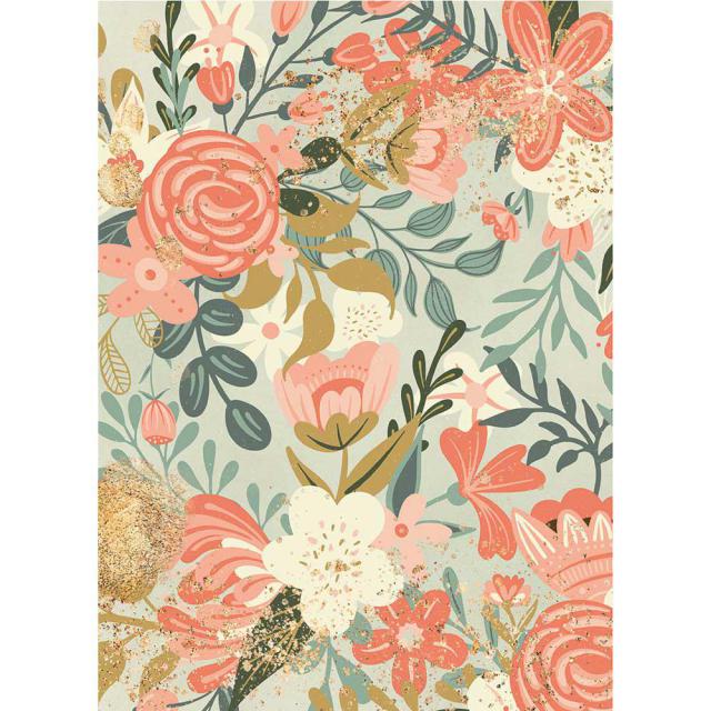 Papel de arroz A4 Tapiz de flores Art.-Nr. DFSA4502