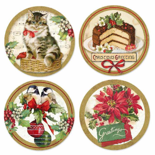 Pegatinas cm. 21×21 – Navidad Vintage Art.-Nr. DFL006