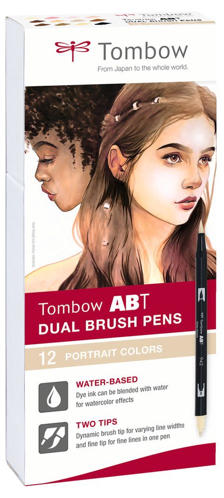 Tombow 12 ABT Dual Brush Pens – Portrait Colors Art-Nr. ABT-12P-4
