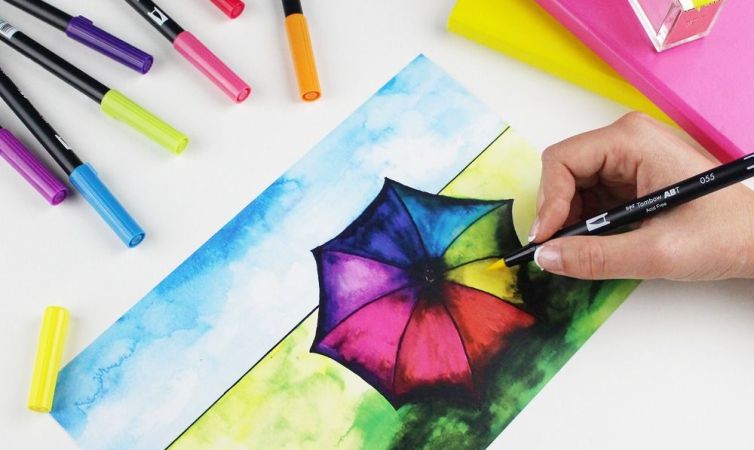 Tombow 12 ABT Dual Brush Pens – Primary Colors Art.-Nr. ABT-12P-1