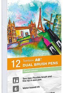 Tombow 12 ABT Dual Brush Pens - Pastel Colors Art.-Nr. ABT-12P-2