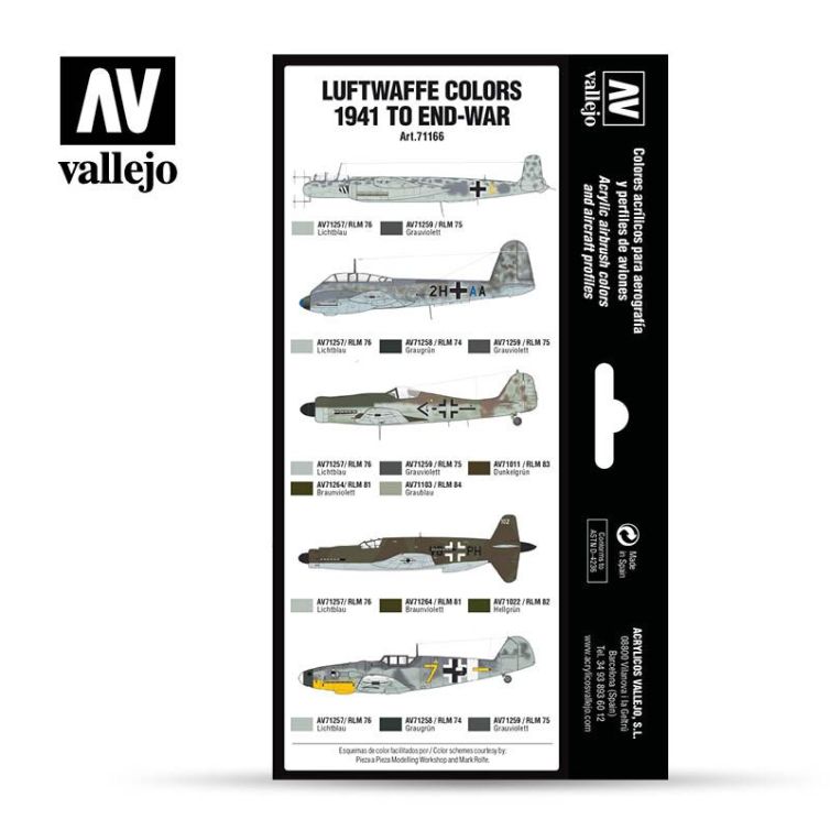 Set Luftwaffe colors 1941 to end-war Art.-Nr. 71.166
