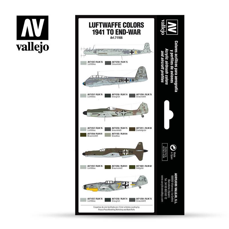 Set Luftwaffe colors 1941 to end-war Art.-Nr. 71.166